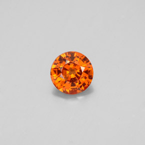 Granate hessonita naranja natural de 0,62 ct, corte redondo, VS-SI