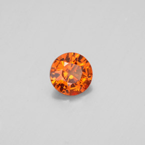 Granate hessonita naranja natural de 0,62 ct, corte redondo, VS-SI
