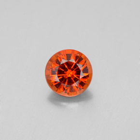 granate hessonita Naranja cálido natural de 0.79 ct, Corte Redondo, VS