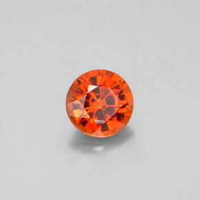 granate hessonita Naranja cálido natural de 0.79 ct, Corte Redondo, VS