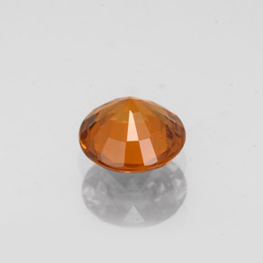 Granate hessonita naranja natural de 0,79 ct, corte redondo, VS