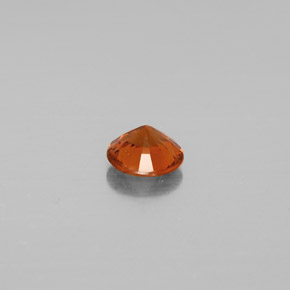 Granate hessonita naranja natural de 0,71 ct, corte redondo, VS-SI