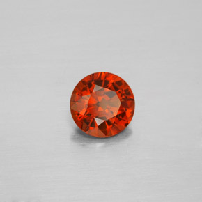 Granate hessonita naranja natural de 1,22 ct, corte redondo, VS-SI