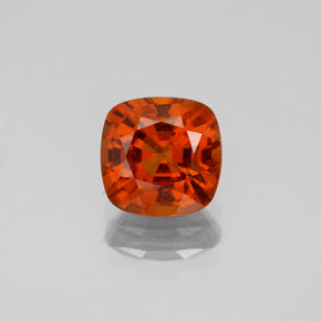 Granate hessonita naranja natural de 1,78 ct, corte cojín, VS-SI
