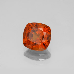 Granate hessonita naranja natural de 1,78 ct, corte cojín, VS-SI