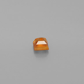 Granate hessonita naranja natural de 0,31 ct, cuadrado, VS