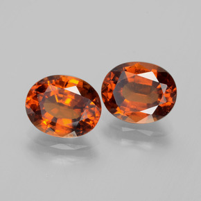 granate hessonita Naranja canela natural de 4.27 ct, Corte Óvalo, VS