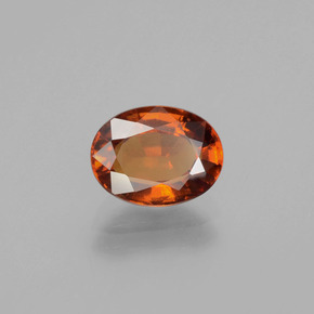 granate hessonita Naranja medio natural de 2.05 ct, Corte Óvalo, VS
