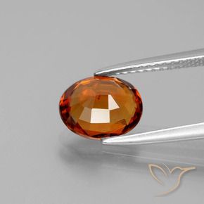 granate hessonita Naranja oscuro natural de 2.08 ct, Ovalada, VS-SI