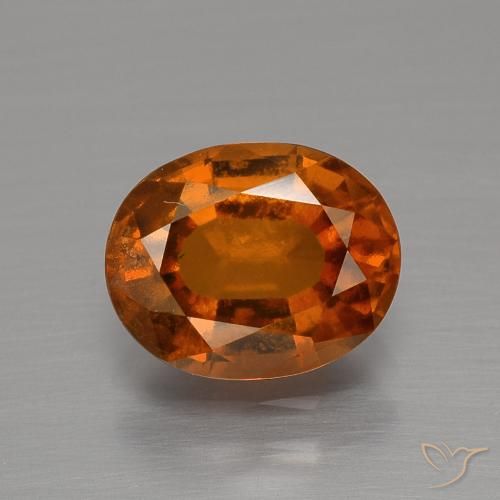 2.19ct Natural Naranja medio Granate Hessonita, Ovalada, VS-SI