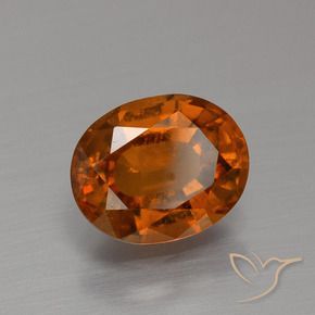 granate hessonita Naranja medio natural de 2.19 ct, Ovalada, VS-SI