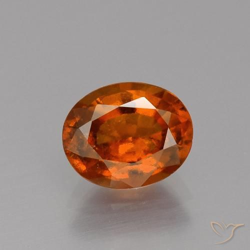 2.09ct Natural Naranja oscuro Granate Hessonita, Ovalada, VS