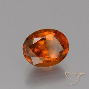 granate hessonita Naranja oscuro natural de 2.09 ct, Ovalada, VS