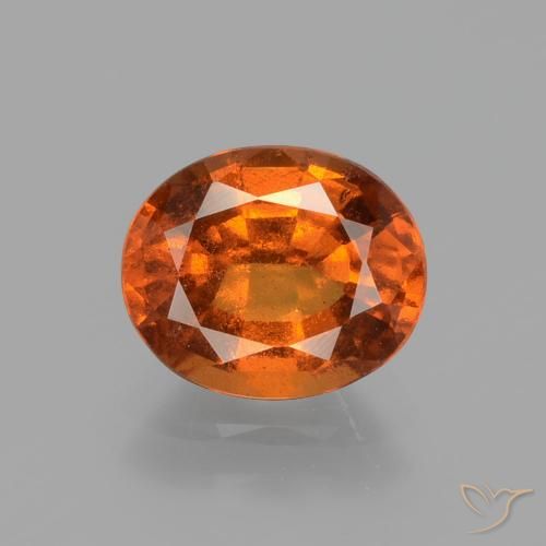 2.10ct Natural Naranja medio Granate Hessonita, Ovalada, VS-SI