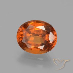 granate hessonita Naranja medio natural de 2.10 ct, Ovalada, VS-SI