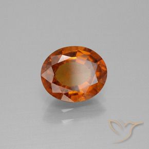 granate hessonita Naranja oscuro medio natural de 1.99 ct, Ovalada, VS-SI