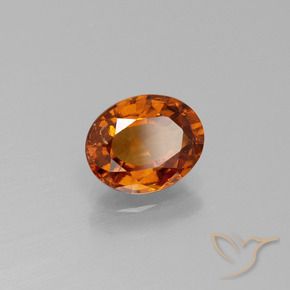 granate hessonita Ámbar naranja natural de 1.65 ct, Ovalada, VS-SI