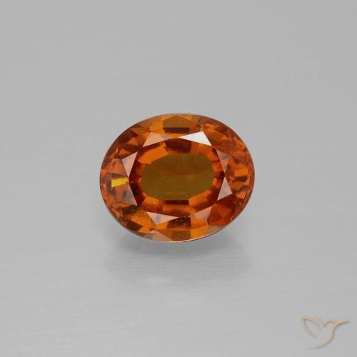 1.84ct Natural Naranja oscuro Granate Hessonita, Ovalada, VS