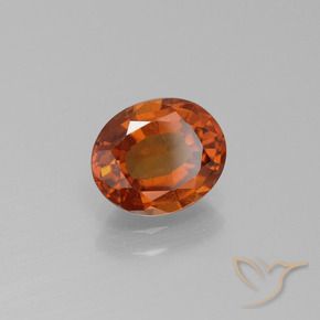 granate hessonita Naranja oscuro natural de 1.84 ct, Ovalada, VS
