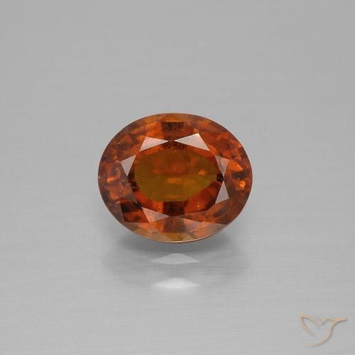 1.87ct Natural Naranja oscuro Granate Hessonita, Ovalada, VS