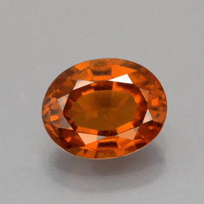 granate hessonita Ámbar naranja natural de 1.86 ct, Corte Óvalo, VS