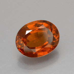 granate hessonita Ámbar naranja natural de 1.86 ct, Corte Óvalo, VS
