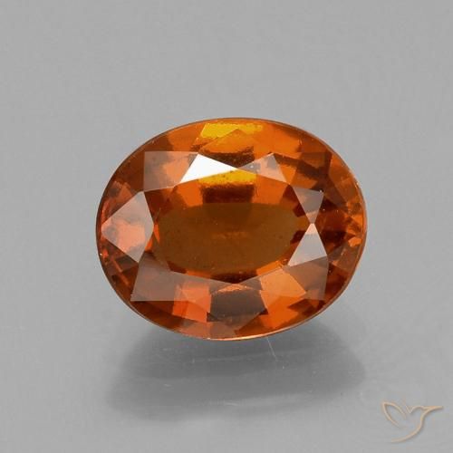 1.77ct Natural Naranja medio Granate Hessonita, Ovalada, VS