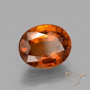 granate hessonita Naranja medio natural de 1.77 ct, Ovalada, VS