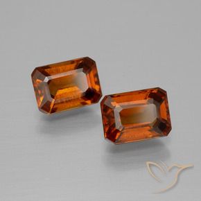 Gemas de granate hessonita Naranja oscuro medio natural de 2.50 ct, Corte Octágono / Esmeralda, VS