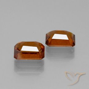 Gemas de granate hessonita Naranja oscuro medio natural de 2.50 ct, Corte Octágono / Esmeralda, VS