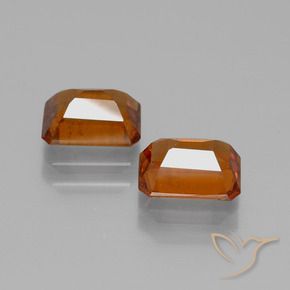 Gemas de granate hessonita Naranja oscuro natural de 2.43 ct, Corte Octágono / Esmeralda, VS-SI