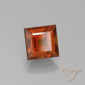 granate hessonita Naranja oscuro natural de 2.19 ct, Cuadrado, VS-SI