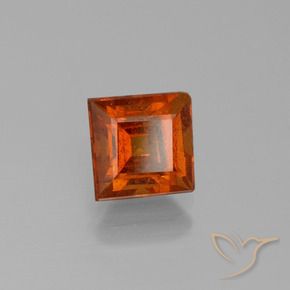 granate hessonita Naranja fuego natural de 2.18 ct, Cuadrado, VS-SI