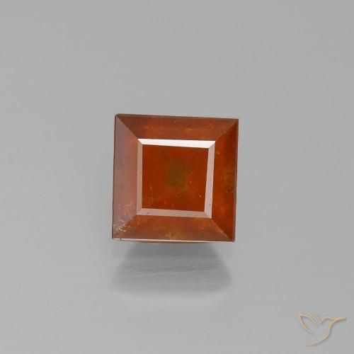 2.06ct Natural Naranja cálido granate hessonita, Cuadrado, VS-SI