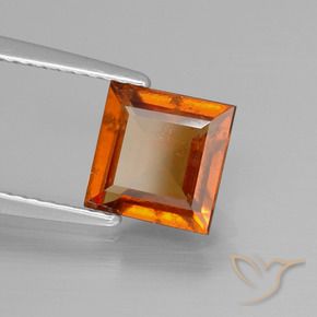 granate hessonita Naranja oscuro medio natural de 2.01 ct, Cuadrado, VS-SI