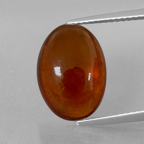 granate hessonita Naranja canela natural de 8.14 ct, Corte Óvalo, Transparente