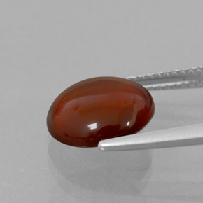 Granate hessonita naranja natural de 5,68 ct, corte redondo, transparente