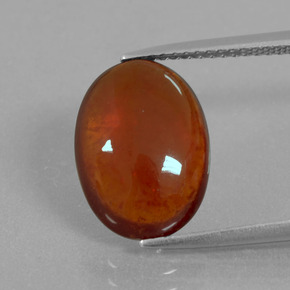 granate hessonita Naranja canela natural de 6.46 ct, Corte Óvalo, Transparente