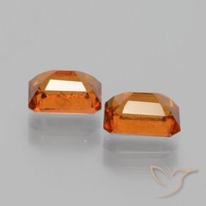 Gemas de granate hessonita Naranja oscuro natural de 2.36 ct, Corte Octágono / Esmeralda, VS-SI