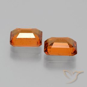 Gemas de granate hessonita Naranja medio natural de 2.24 ct, Corte Octágono / Esmeralda, VS-SI