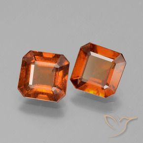 Gemas de granate hessonita Naranja oscuro natural de 2.98 ct, Corte Octágono / Esmeralda, VS