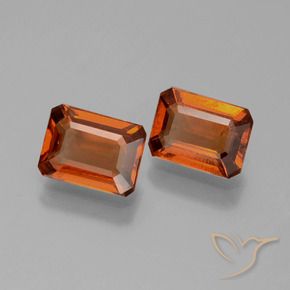 Gemas de granate hessonita Ámbar naranja natural de 1.90 ct, Corte Octágono / Esmeralda, VS