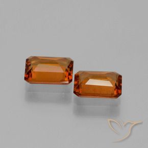 Gemas de granate hessonita Ámbar naranja natural de 1.90 ct, Corte Octágono / Esmeralda, VS