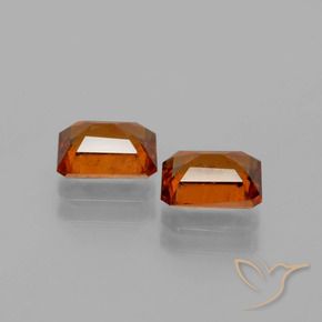 Gemas de granate hessonita Ámbar naranja natural de 2.22 ct, Corte Octágono / Esmeralda, VS-SI