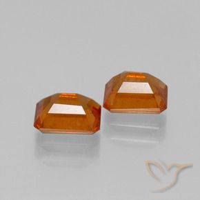 Gemas de granate hessonita Naranja medio natural de 2.28 ct, Corte Octágono / Esmeralda, VS