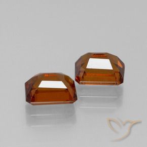 Gemas de granate hessonita Naranja oscuro natural de 2.61 ct, Corte Octágono / Esmeralda, VS