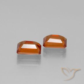 Gemas de granate hessonita Naranja oscuro natural de 2.36 ct, Corte Octágono / Esmeralda, VS