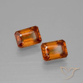 Gemas de granate hessonita Naranja oscuro natural de 2.20 ct, Corte Octágono / Esmeralda, VS