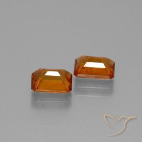 Gemas de granate hessonita Naranja oscuro natural de 2.20 ct, Corte Octágono / Esmeralda, VS