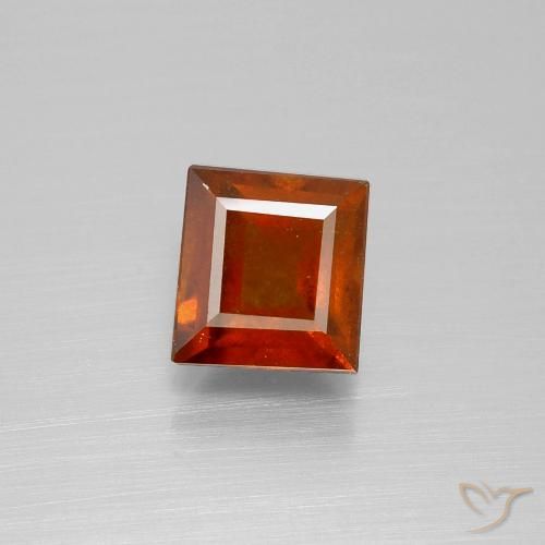 1.97ct Natural Naranja fuego Granate Hessonita, Cuadrado, VS-SI